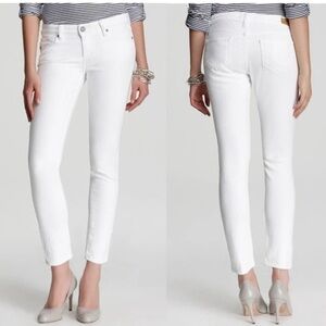 Vintage PAIGE Skyline Ankle Peg Optic White Jeans 26